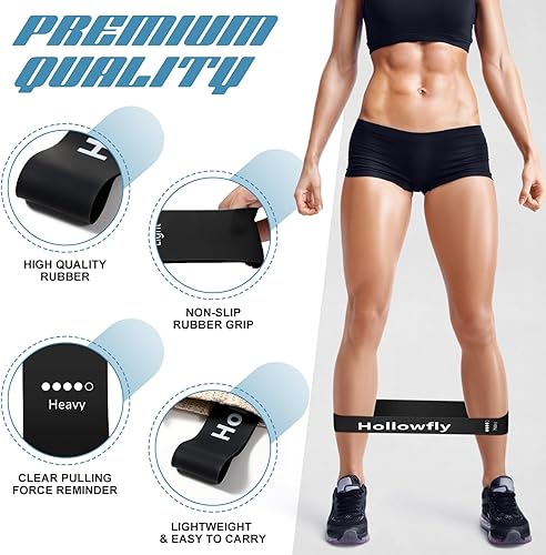 Miniatura 2 de 12 bandas de ejercicio de látex para entrenamiento de glúteos, bandas de ejercicio elásticas antideslizantes para piernas, sentadillas, bucle de