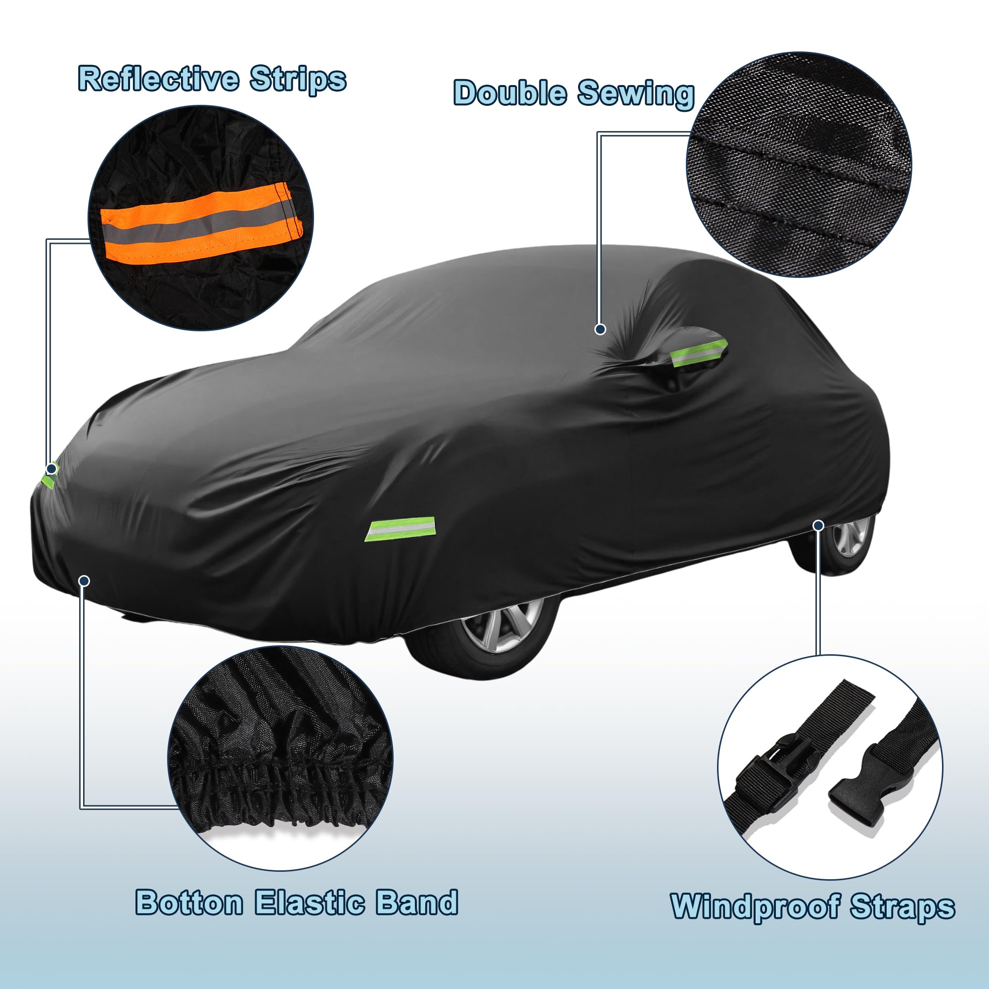 ATOCOVER Car Cover Waterproof Custom Fit for Volkswagen Beetle 1960-1980 All Weather for Automobiles Outdoor Snow Sun Dust — view 2