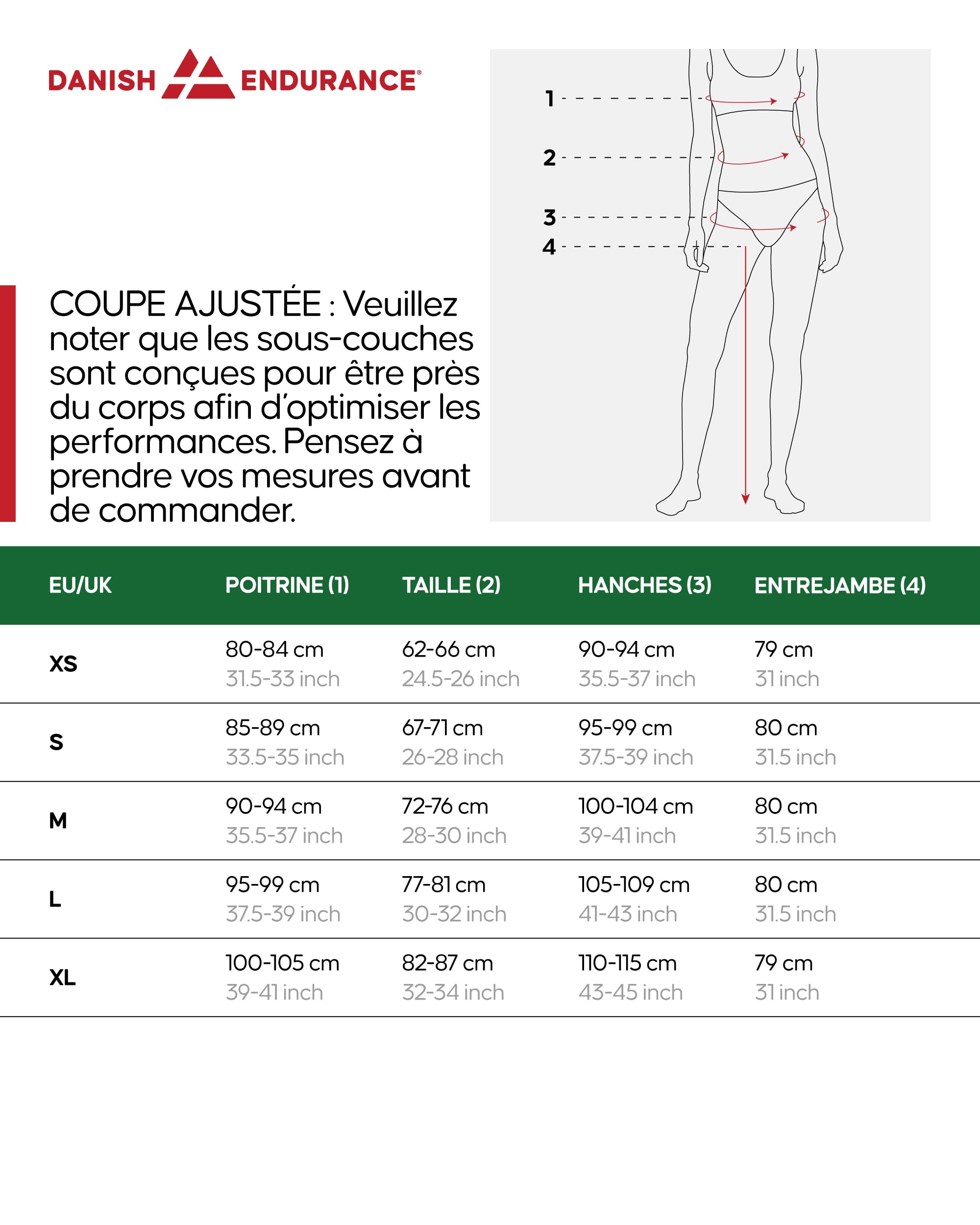 DANISH ENDURANCE sous-Vêtements Thermiques en Laine Mérinos Chaudes pour Femmes, Ensemble de Couches de Base (Haut & Bas) Vêtements Thermique pour Femmes