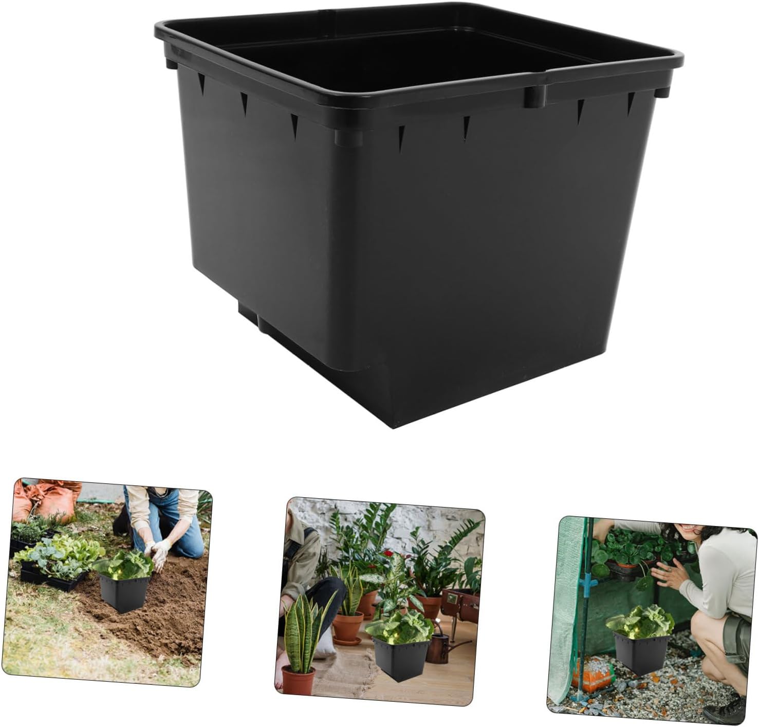 BESPORTBLE 1set Hydroponic Buckets for Soilless Cultivation Black Planting Holders for Vegetables and Fruits for Greenhouse Balcony Garden and Nurseries No Lid