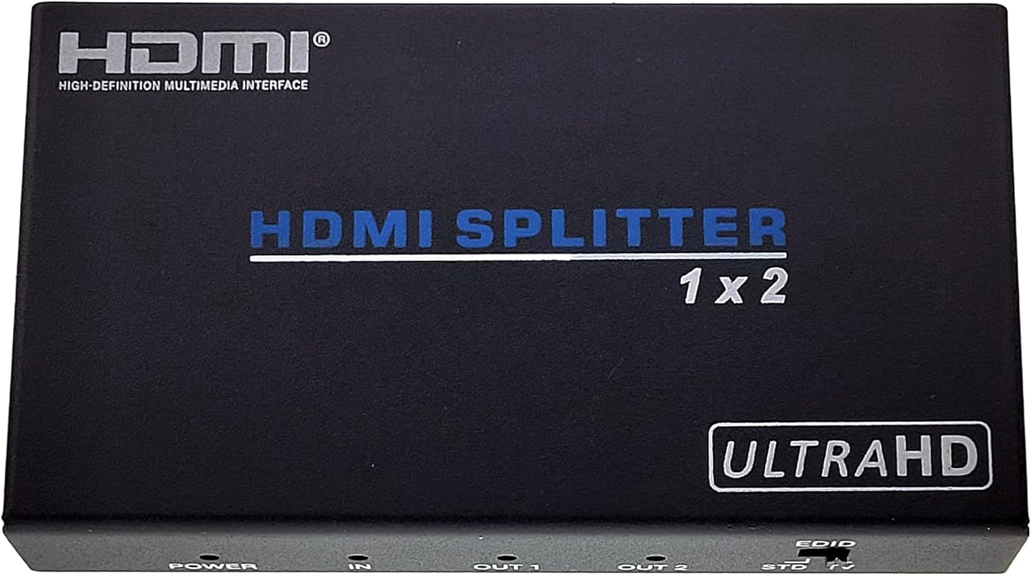 2-Way HDMI Splitter Amplifier, 4K@60Hz, 18Gbps, Dolby TrueHD, HDMI 2.0, HDCP 2.2, Metal Housing, 2 Port