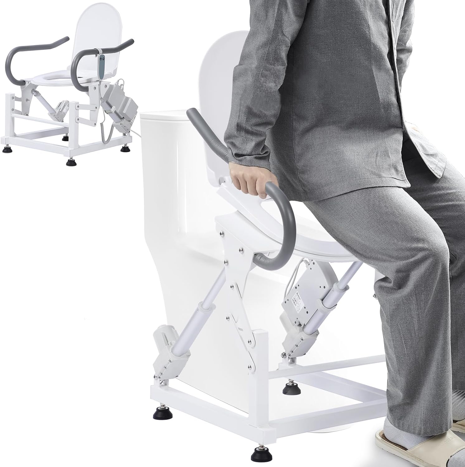 Electric Dual Motor Toilet Seat Lifter, Powered Toilet Seat