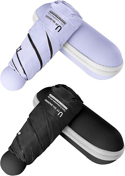 BAODINI Mini Travel Umbrella with UV Sun Protection, Compact Pocket-Size