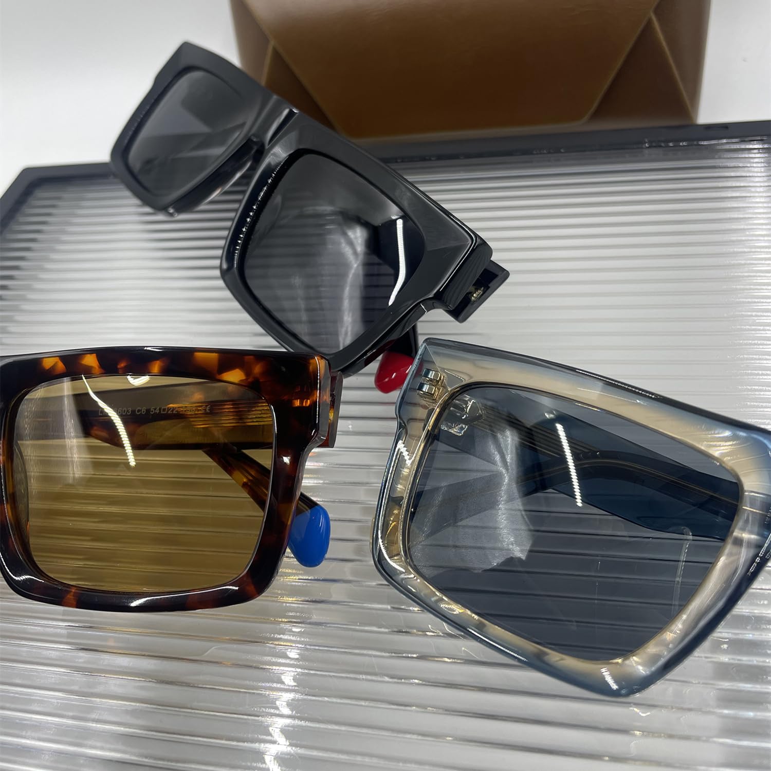 Lunettes de soleil en acétate faites à la main, verres Tac polarisés UV400