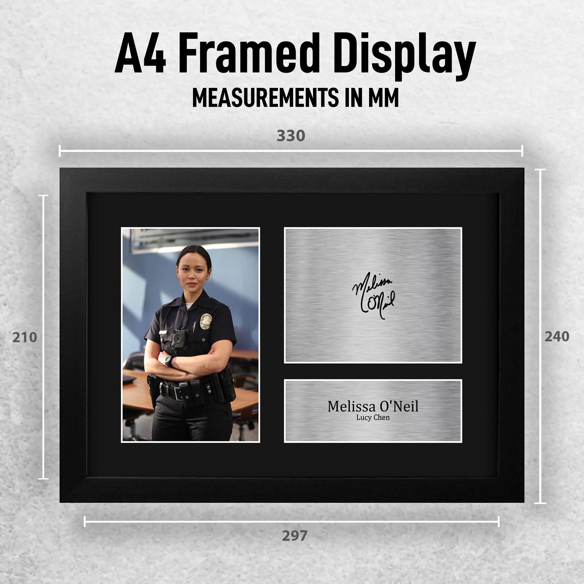 HWC Trading Melissa O'Neil The Rookie Lucy Chen Gifts Printed Signed Autograph Picture for TV Show Fans - A4 Framed - Image 2