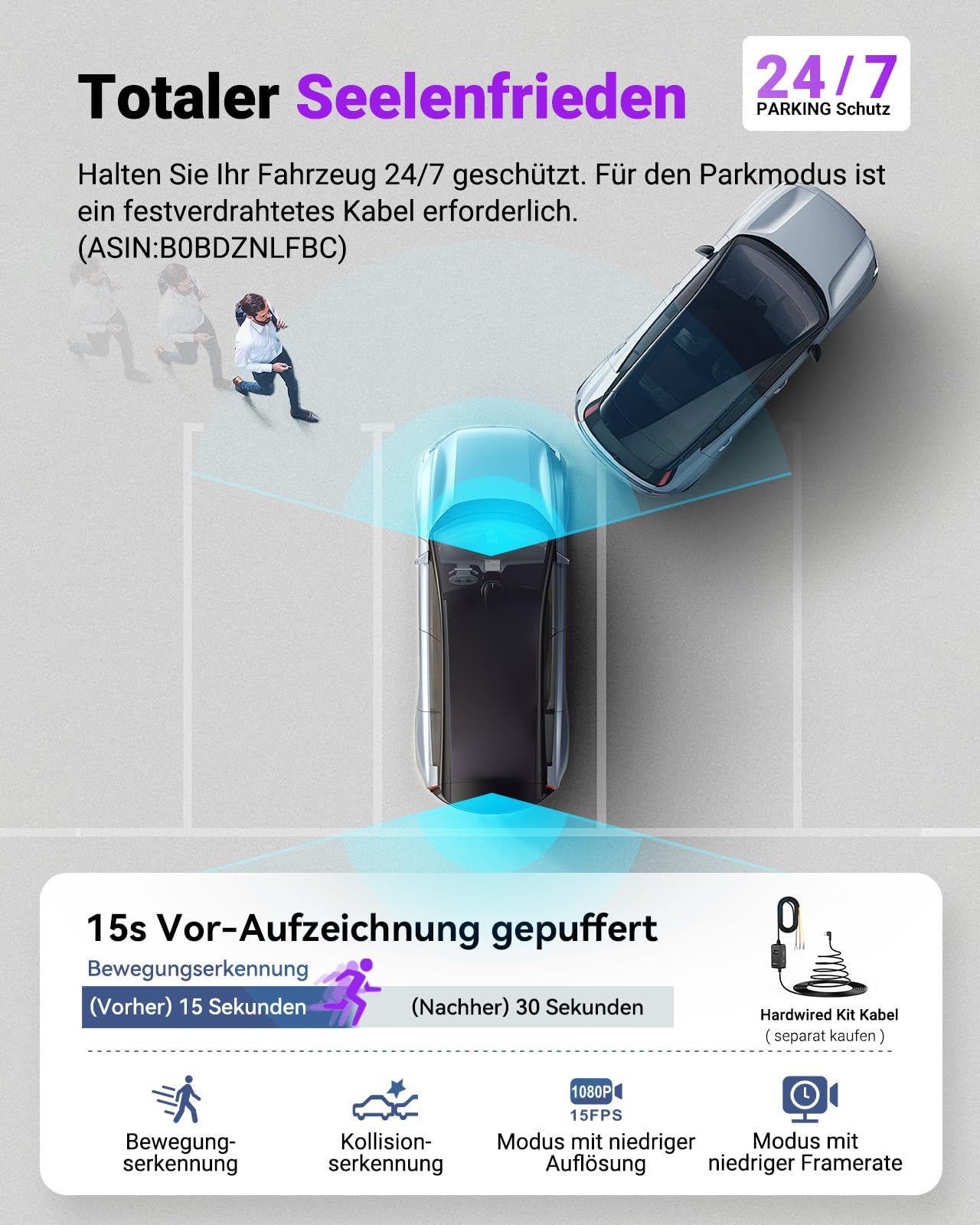 VANTRUE S1 PRO MAX 4K+4K Dashcam Auto Dual STARVIS 2 IMX678 HDR Nachtsicht Dash Cam Vorne Hinten, 5,8GHz WLAN GPS, 15S Puffer Parkmodus, DSGVO-konform, AI Auto Kamera ADAS BSD, Sprachbefehl, 1TB Max