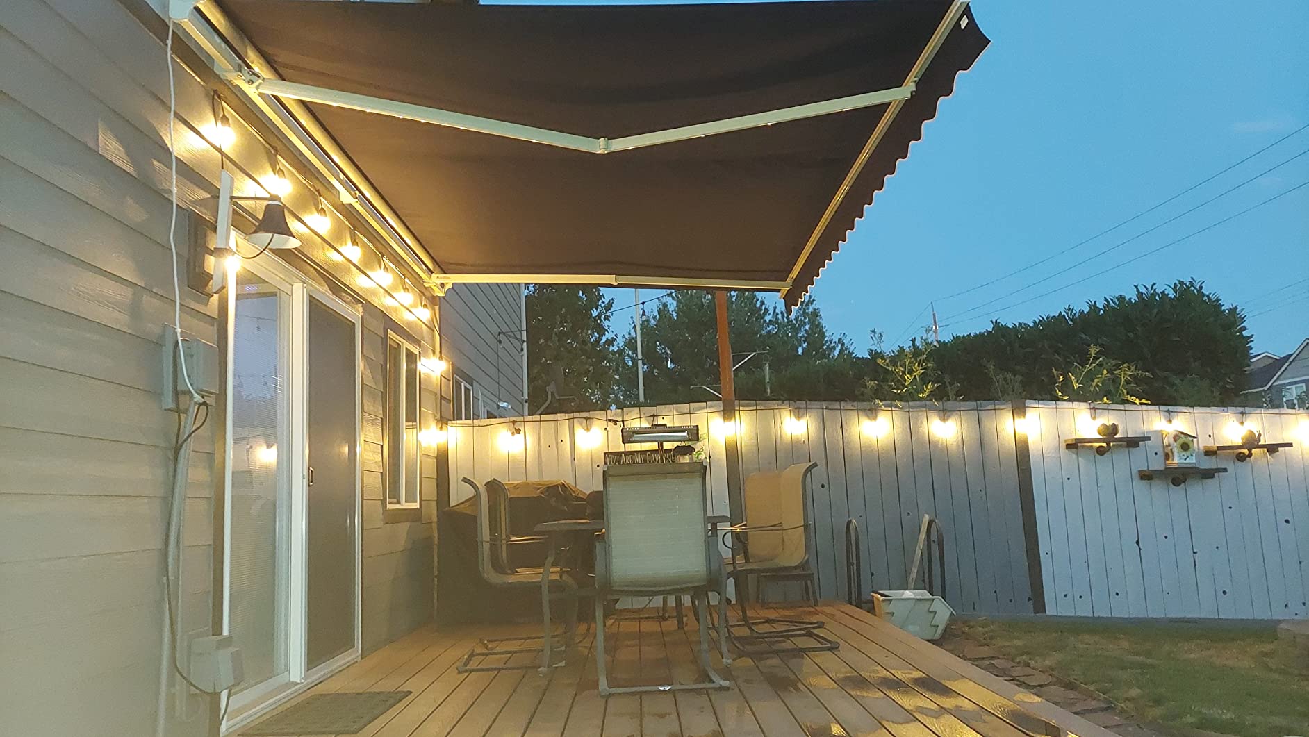 56/mo Finance Diensweek Patio Awning Retractable, Fully Assembled