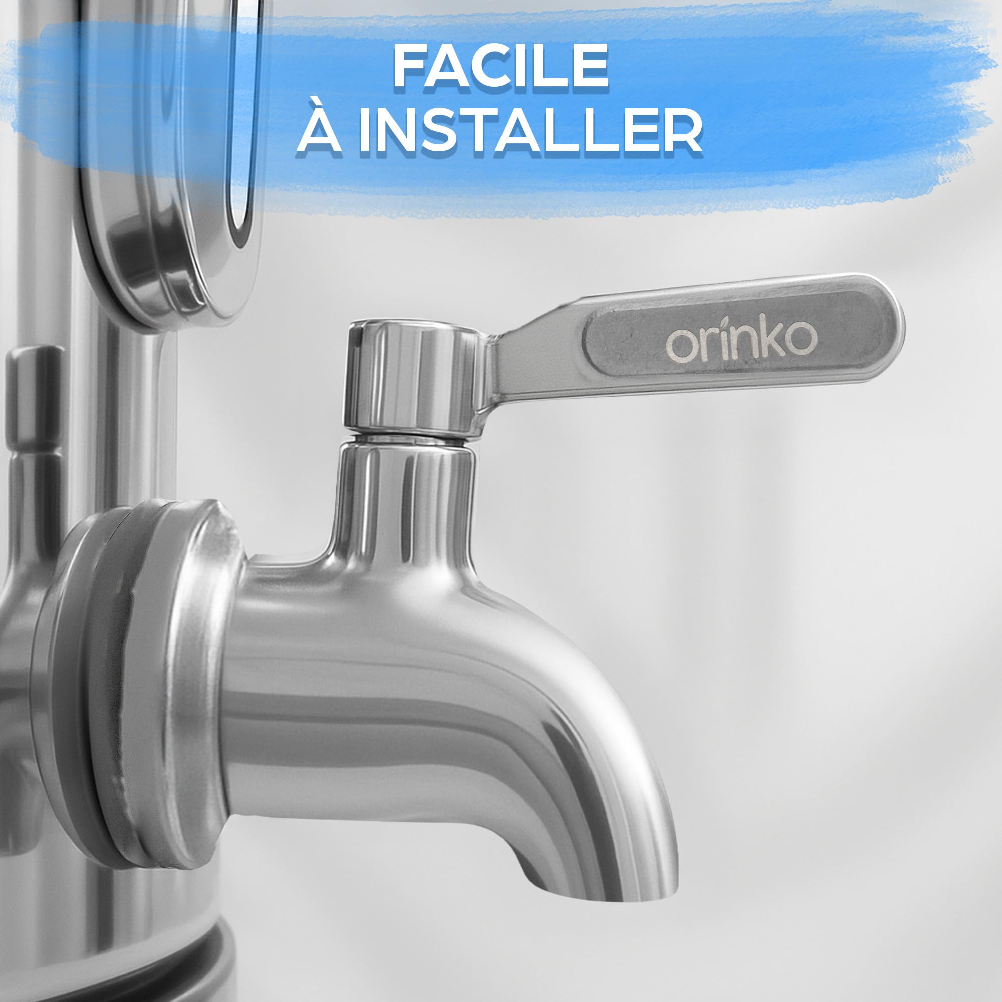 ORINKO Robinet Fontaine à Eau Inox 304 Remplacement pour Filtre Berkey Accessoire Purification Sans Plomb
