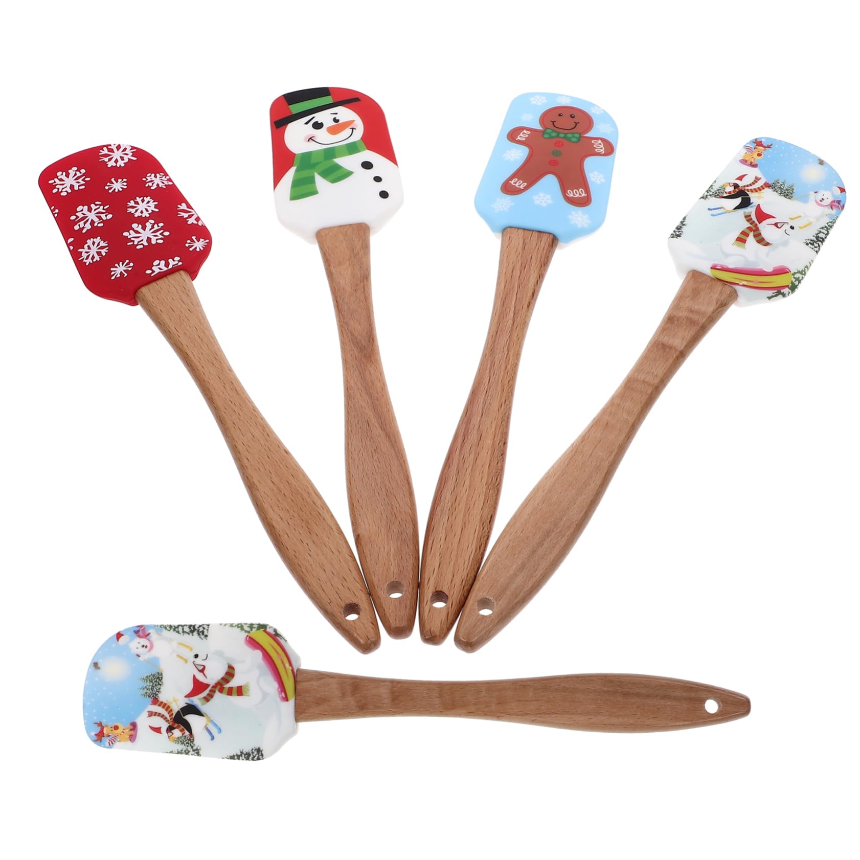 MAGICLULU 3 Sätze Silikon Sahne Spatel Backspatel Kuchenspatel Backzubehör Plätzchen Dekorations Backwerkzeug Set Ofenmatte Praktischer Backpinsel Haushalts Backwerkzeug 5 Stück * 3