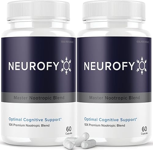 Neurofy Suplemento de píldoras nootrópicas de apoyo cognitivo (paquete de 2)