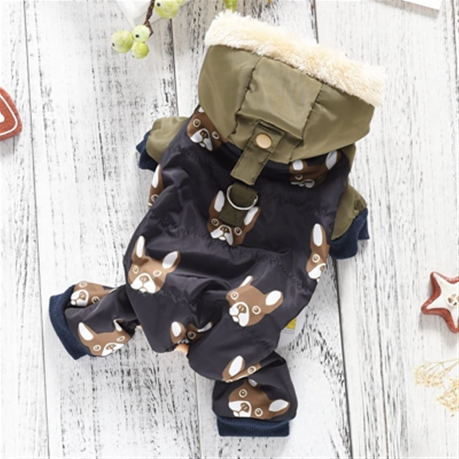 Doudoune d'hiver pour chiots verte L pour vos balades