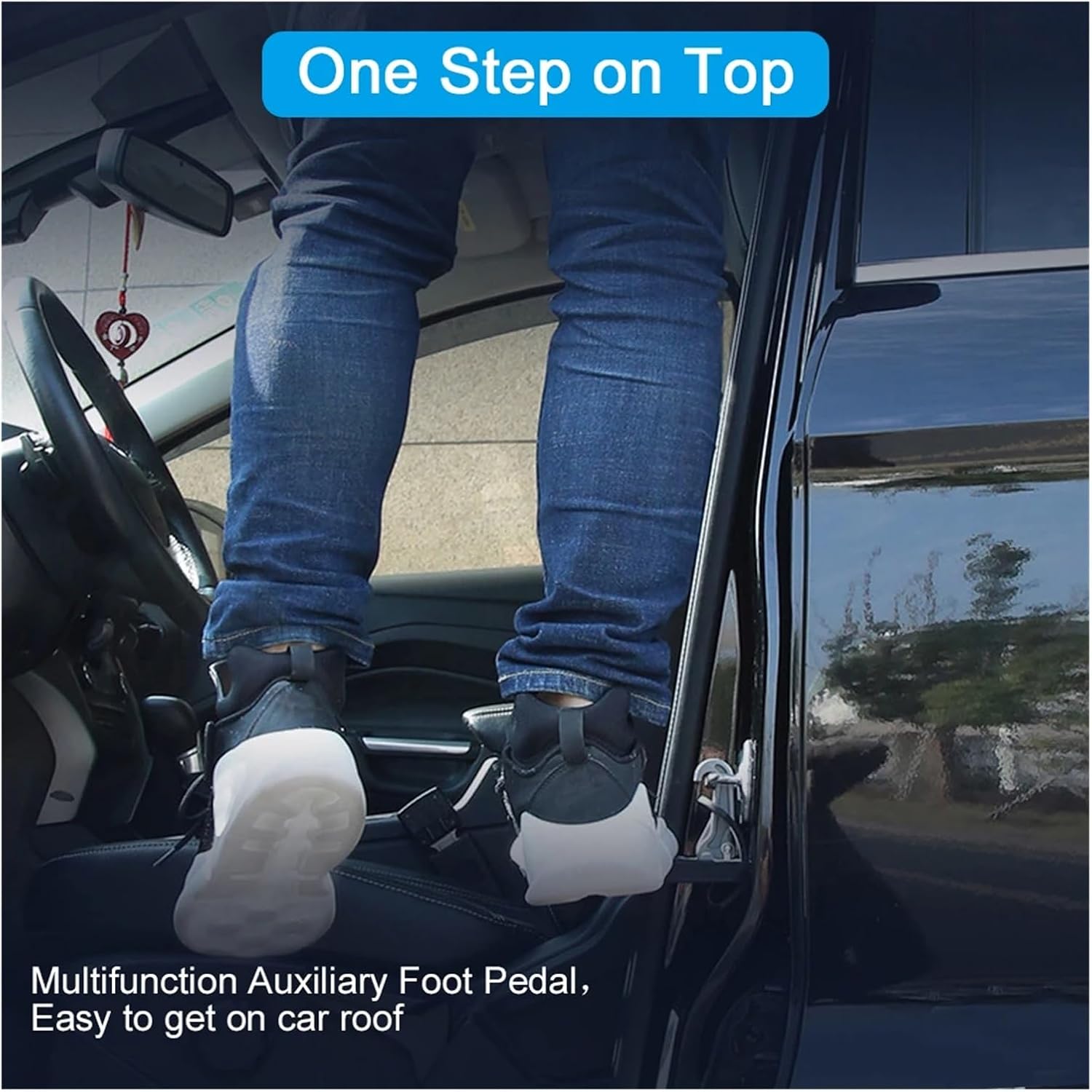 Hammer Rooftop Luggage Ladder Hooked Auxiliary Floor Boards Doorstep Foldable Car Door Step Pedal Universal