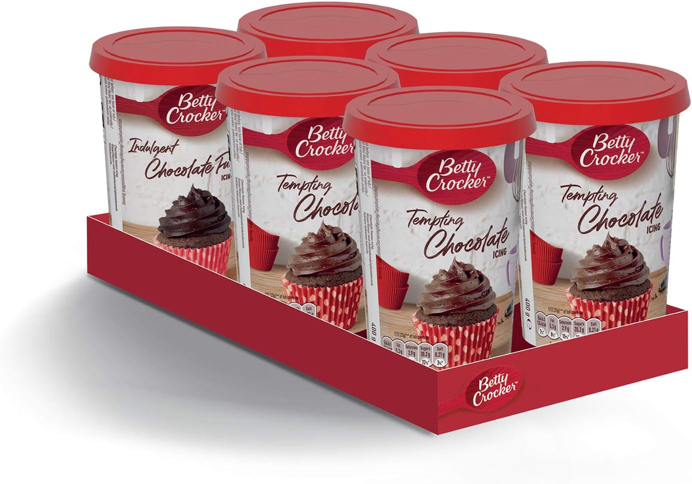Betty Crocker Tempting Chocolate Icing 400g (Pack of 6)
