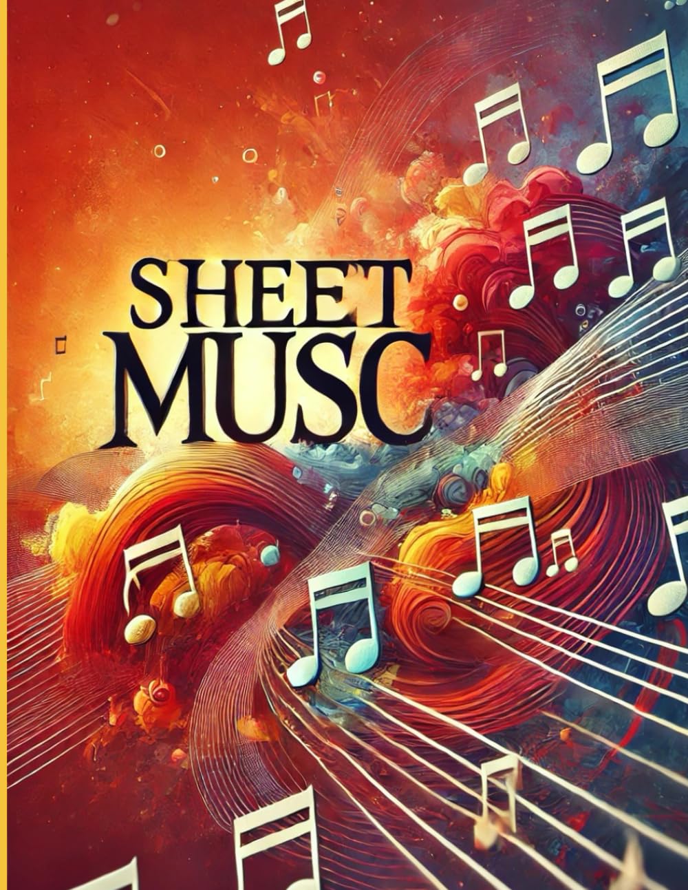 Cahier de musique relié avec papier épais pour partitions