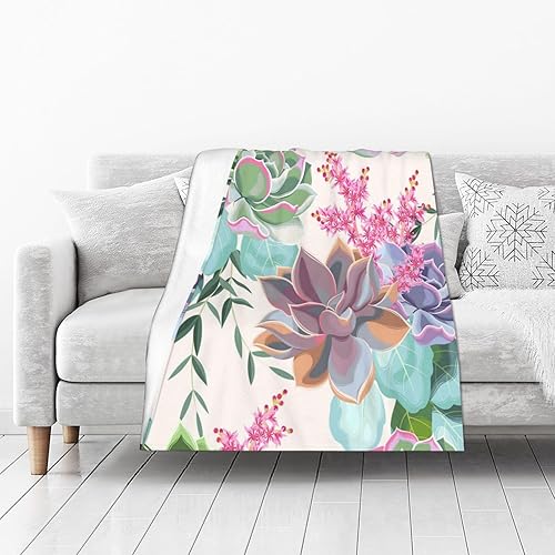 Miniatura 2 de AFHYZY Manta floral 01 para mujer, suave manta de forro polar de verano de 50 x 40 pulgadas, manta ligera de viaje para cama, sofá, bonita