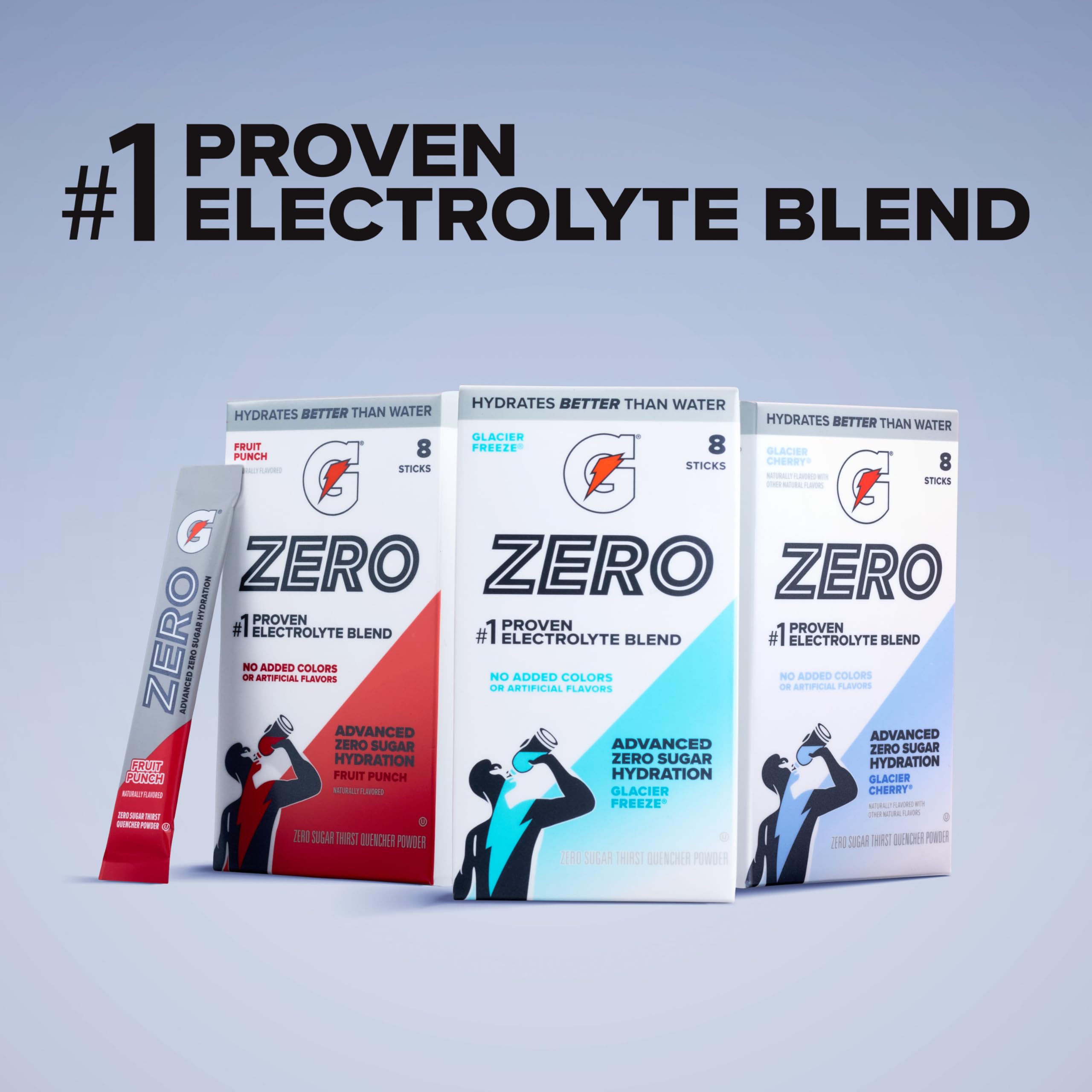Gatorade Zero Sugar Electrolyte Powder Drink Mix, Lemon Lime, (32 Servings), No Artificial Flavors, No Added Colors, Zero Sugar, Sports Drinks, Hydration, Electrolyte Drink