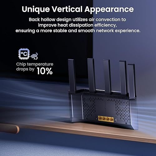 Miniatura 3 de Tenda Router AX3000 WiFi 6 (RX12L Pro) - Router Gigabit de doble banda para Internet inalámbrico, 4 puertos Gigabit Ethernet, soporte VPN, controles
