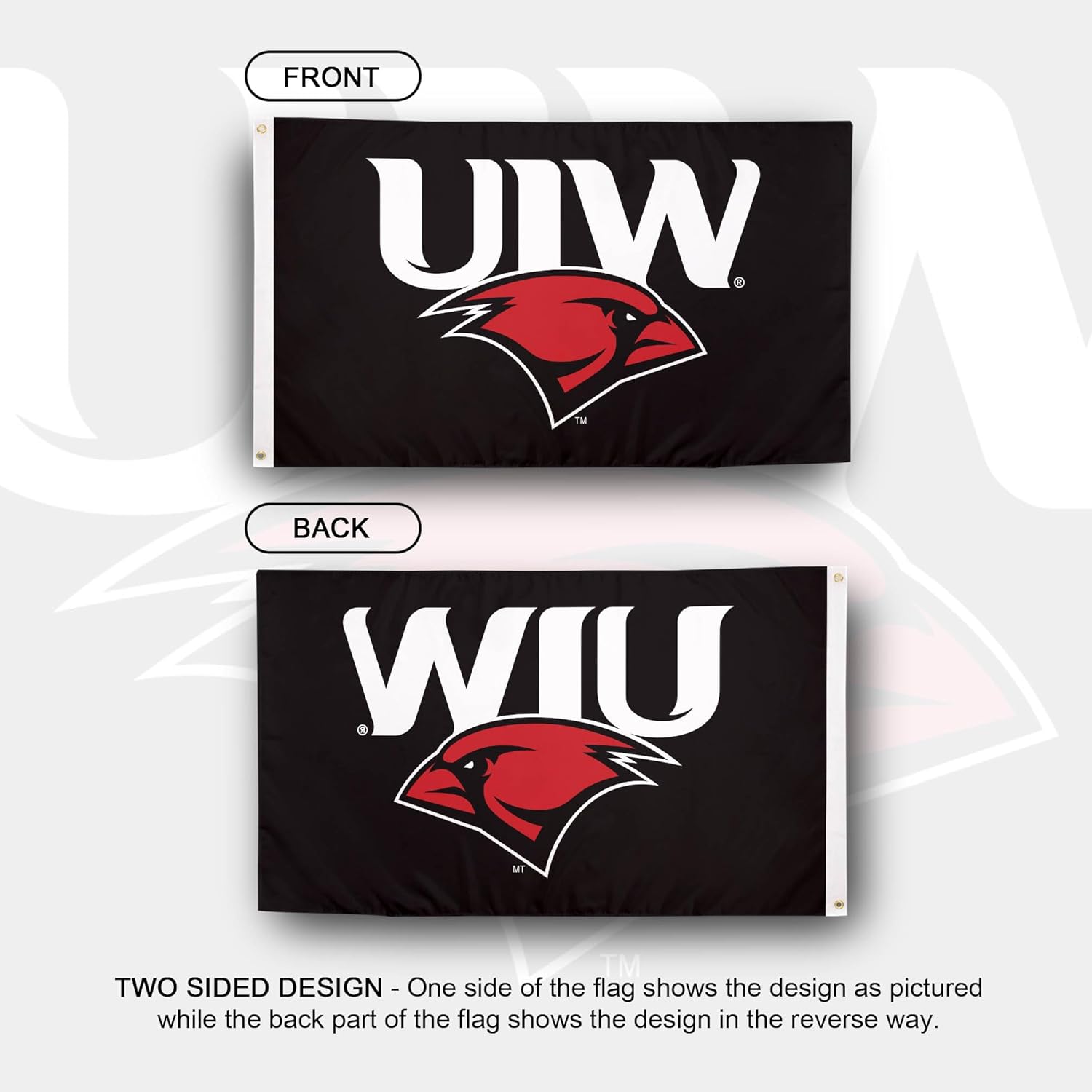 Desert Cactus University of the Incarnate Word UIW Flag - 3 x 5 Feet Cardinals Banner, Indoor/Outdoor Durable Fabric, 100% Polyester Design (Style 2a) - Image 2