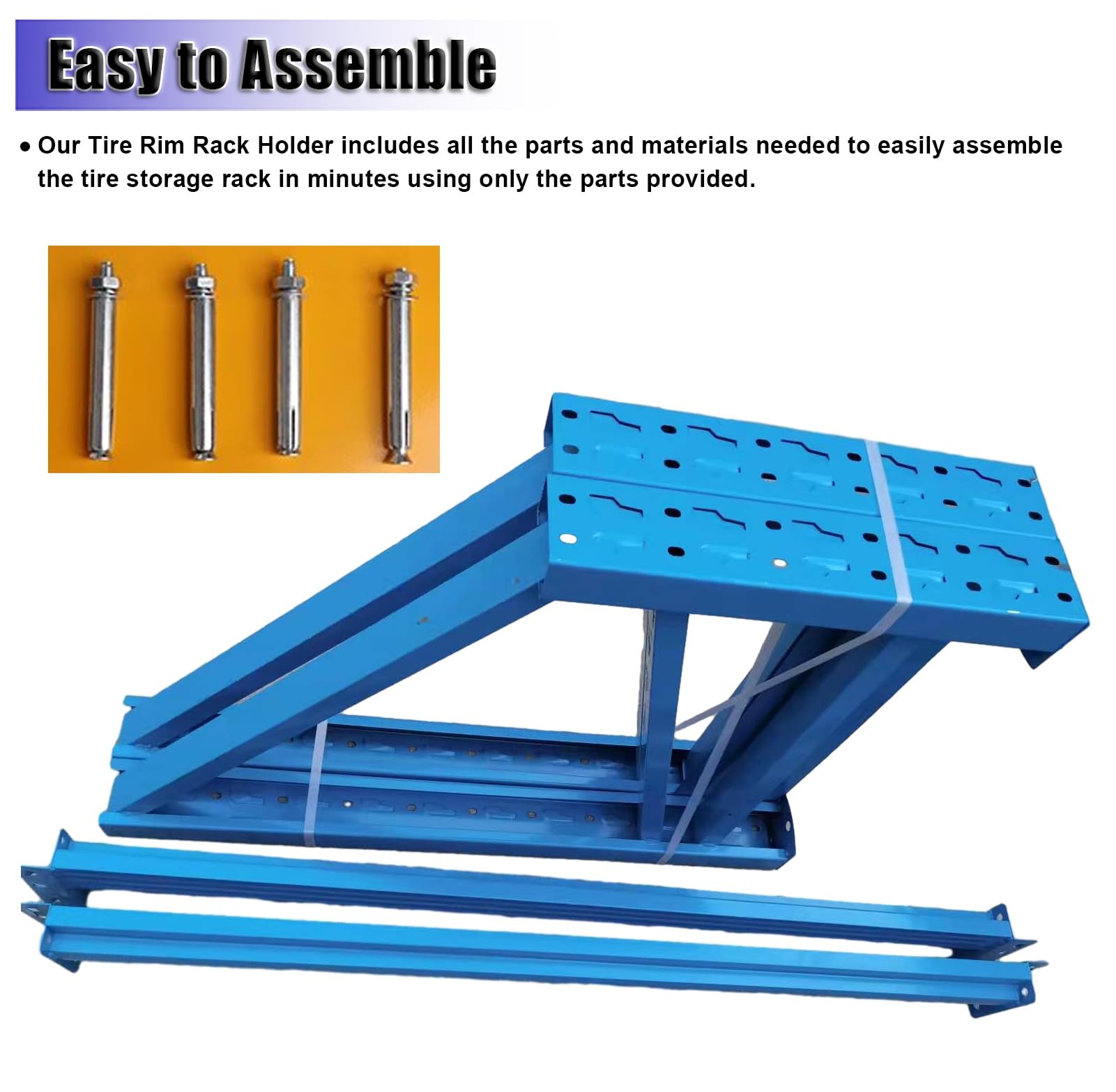 Estante de neumáticos de montaje en pared resistente, organizador de múltiples neumáticos, estante de almacenamiento de ruedas fácil de montar, solución de exhibición de garaje