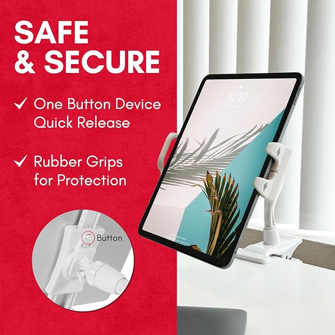 Soporte Clip On Universal para Tablet Macally CLIPMOUNTW miniatura 5