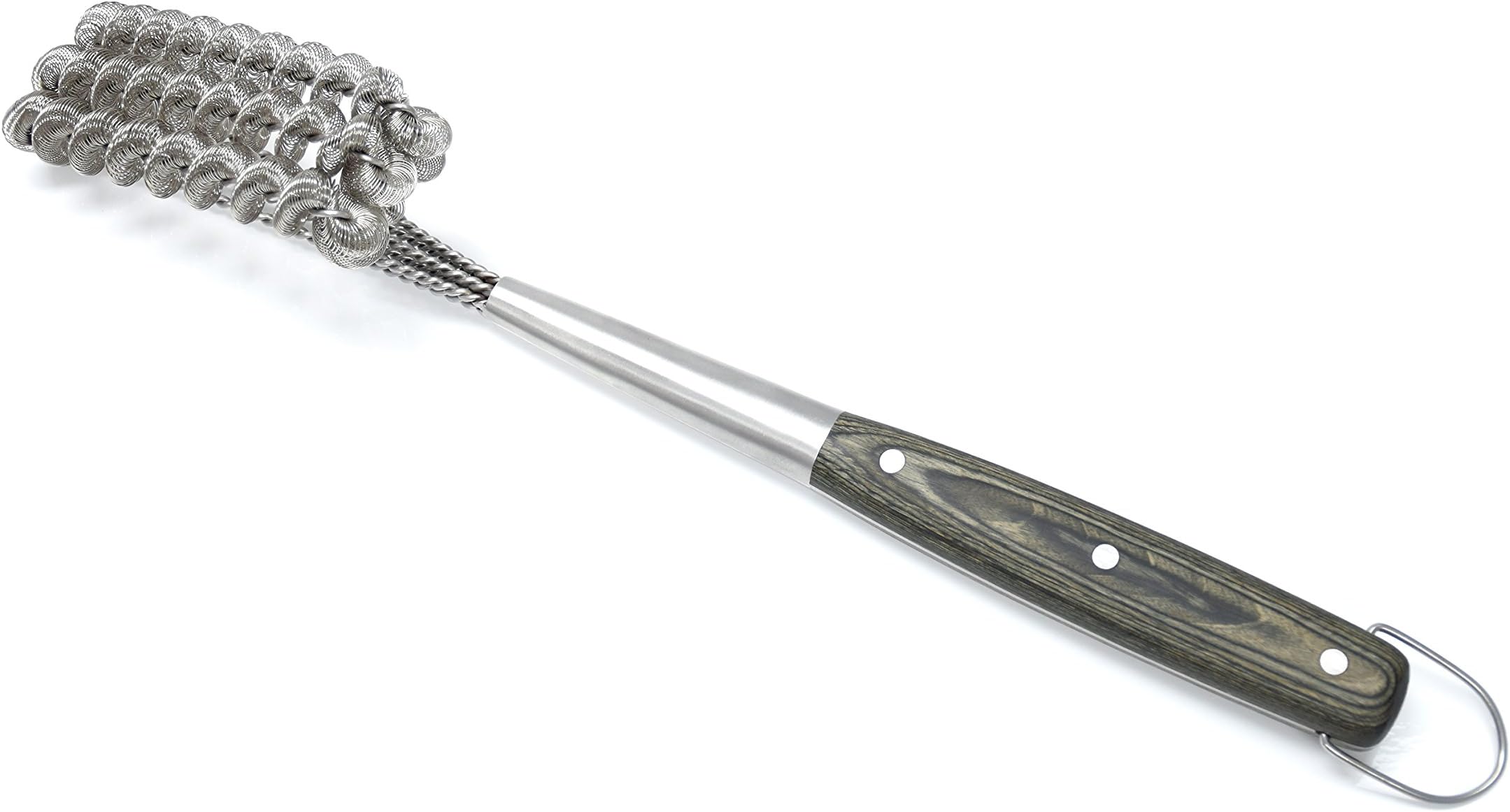 Stainless Steel Grill Cleaning Brush with Pakkawood Handle