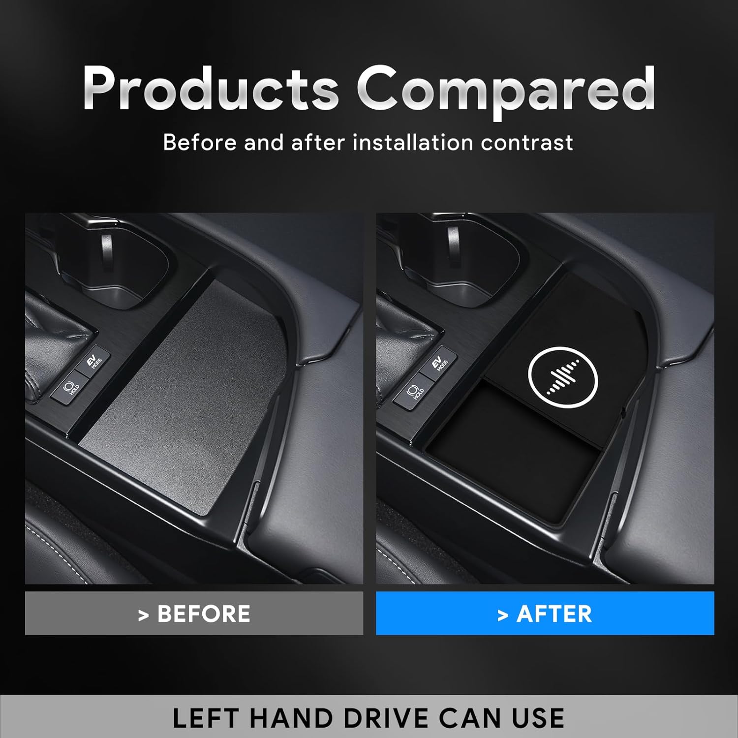 Wireless Phone Charging Pad for 2022 2023 2024 Lexus ES Silicone Material Dual Charging Ports Charger Station 15W Adapter for Smartphone