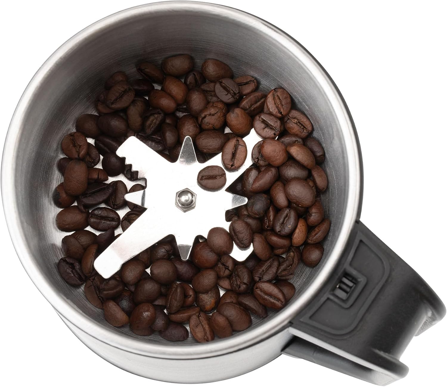 JATA JEML1820 Electric Grinder 300W Coffee Spice Grinder 150g Capacity Stainless Steel Blades, Fast and Even Grinding, Safety Lid, Steel Container image 3