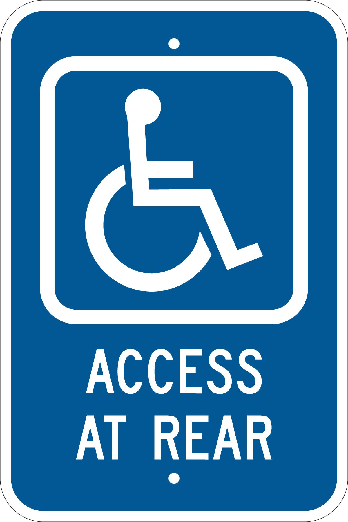 Panneau Access At Side aluminium 45,7x30,5 cm signalétique handicap - 2