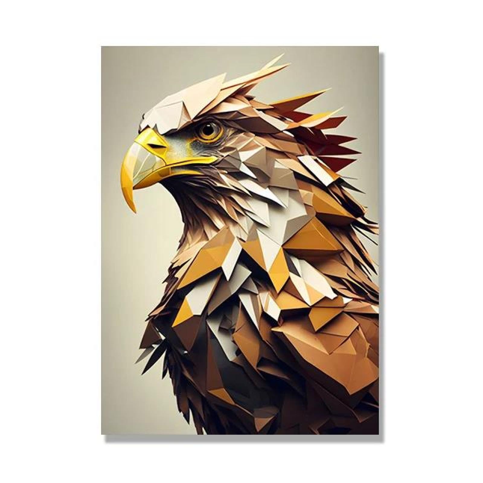 Yocheng Animal Origami Art Posters Abstract Canvas Painting Wall Print Picture Living Room Home Decor 21x30cm No Frame