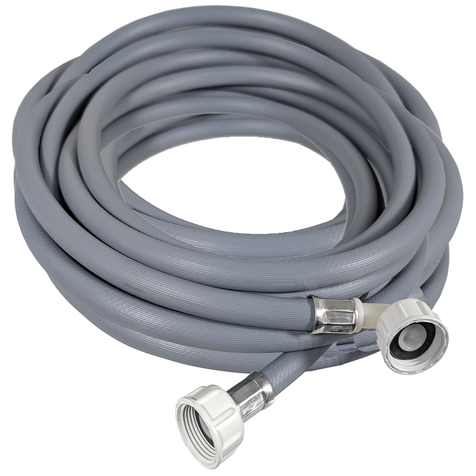 Spares2go Grey 6 Metre Universal Fill Hose Washing Machine Dishwasher Extra Long Cold Water Inlet Feed Pipe (6M)