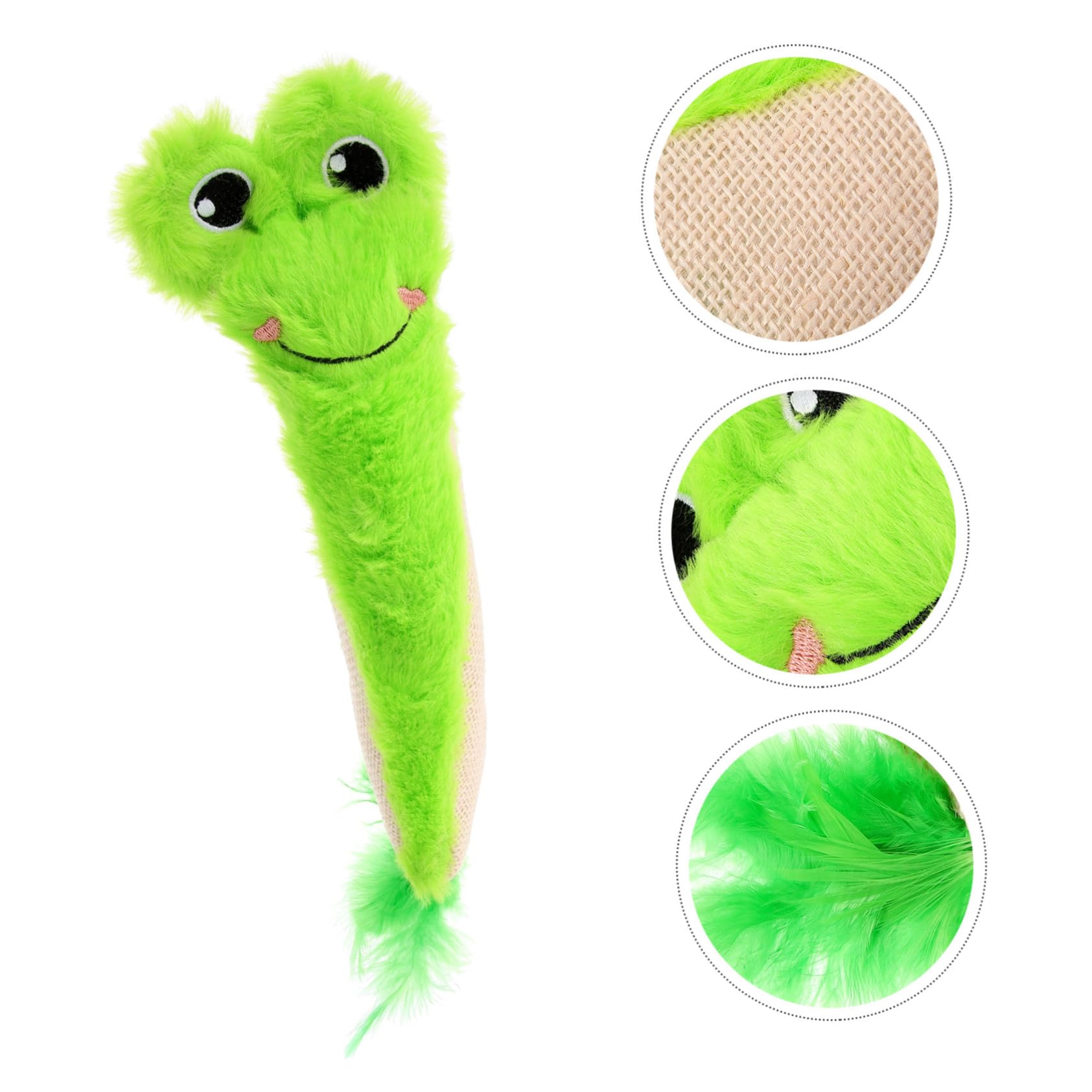 Yardwe Jouet Interactif pour Chat Peluche avec Herbe à Chat Et Papier Crissant Jouet à Mâcher pour Chaton Modèle pour Activité Félins
