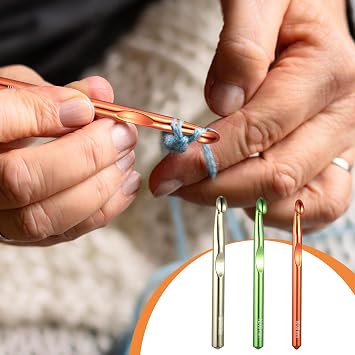 3pcs Large Crochet Hook, 15mm 12mm 10mm Aluminum Crochet Big Huge Crochet Hooks for Chunky Yarn Crochet Needles Big Standard Size Crochet Hooks