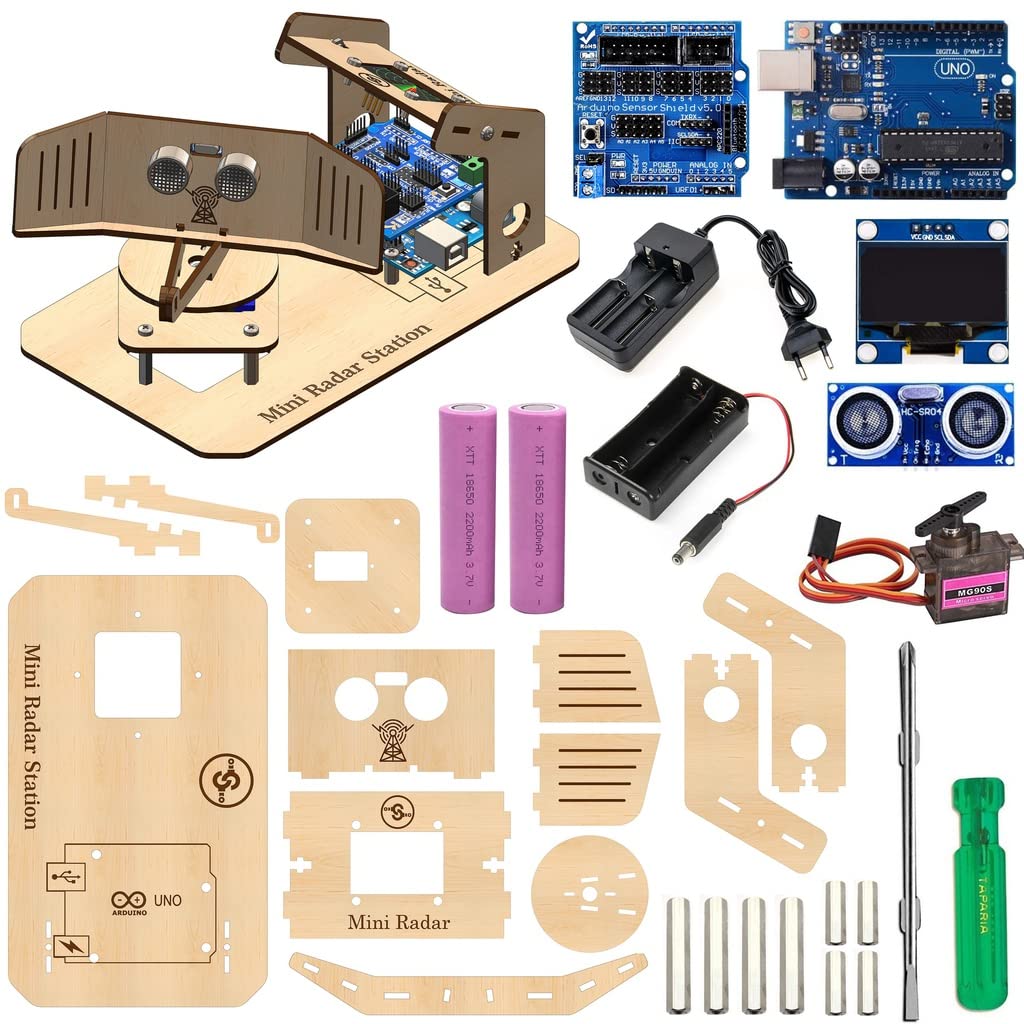 Kit Mini Radar à Ultrasons + Moteur 1M Pour Arduino - Neuf, éducation Et Programmation