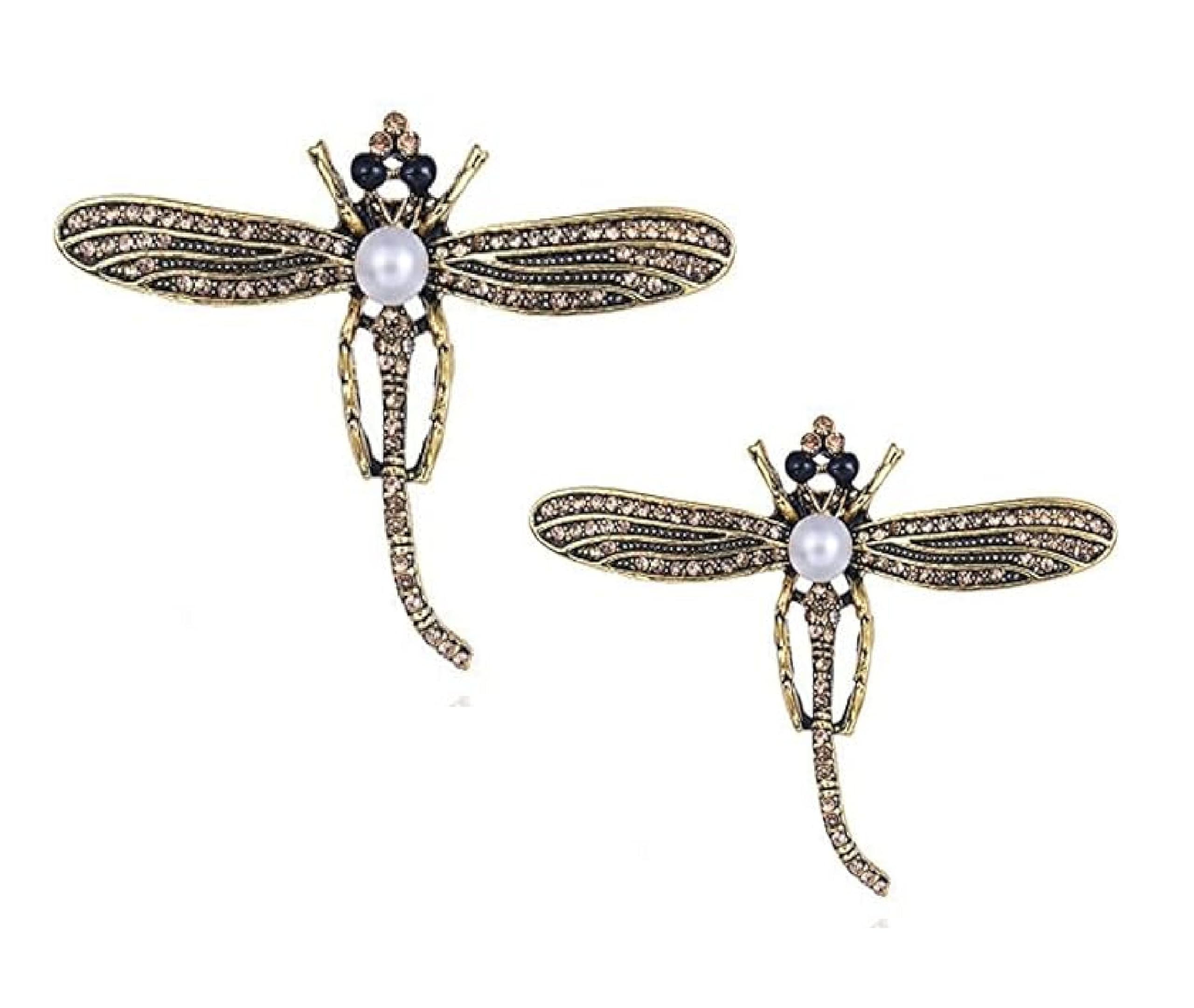 See full amazon price history chart for STRIPES® essentials Dress Decoration Dragonfly Design Crystal and Pearl Bronze Colour Saree Pin/Coat Pin/Brooch for Unisex (Pack Of 2) STRIPES® essentials Dress Decoration Dragonfly Design Crystal and Pearl Bronze Colour Saree Pin/Coat Pin/Brooch for Unisex (Pack Of 2) (B07GXJ8SKM) Amazon Price History, Amazon Price Tracker