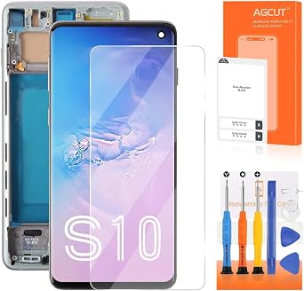 INCELL for Samsung Galaxy S10 Screen Replacement for Samsung Galaxy S10 LCD SM-G973F LCD Display G973 SM-G973U LCD Digitizer Touch Assembly with Frame No,Fingerprint