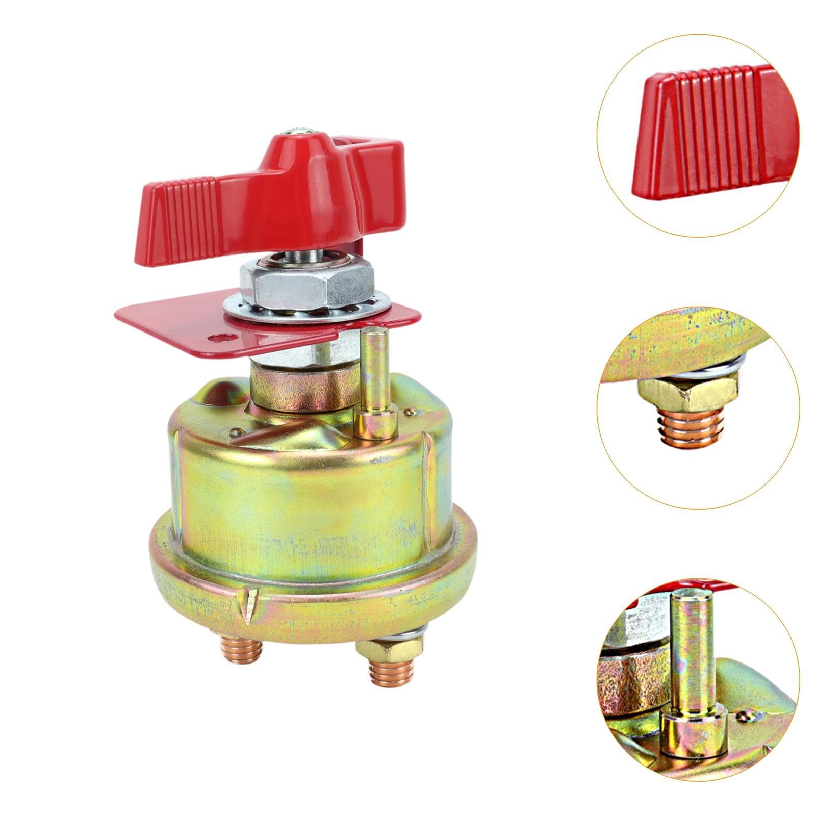 Interruptor de Batería Desconectador de Corriente para Automóvil Aislador Práctico Pieza Sólida Resistente Diseño Compacto Y Eficiente Adecuado, con Bloqueo Fijo