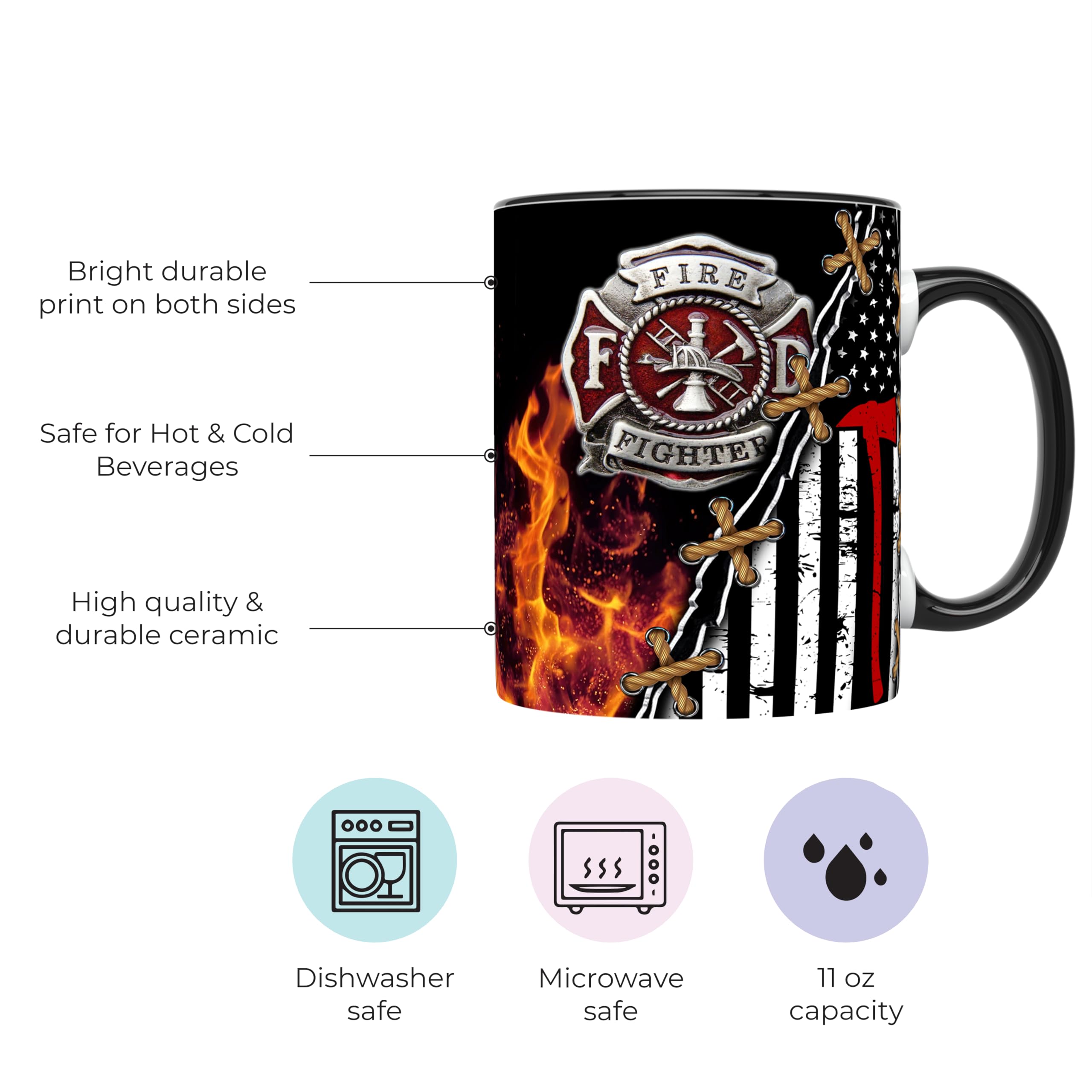 YouNique Designs Taza De Bombero, 11 Onzas, Regalos De Bombero Para Hombres, Divertidas Tazas De Bomberos, Taza De Bombero Para Hombres Y Mujeres, Ideas De Regalo De Broma De Graduación De