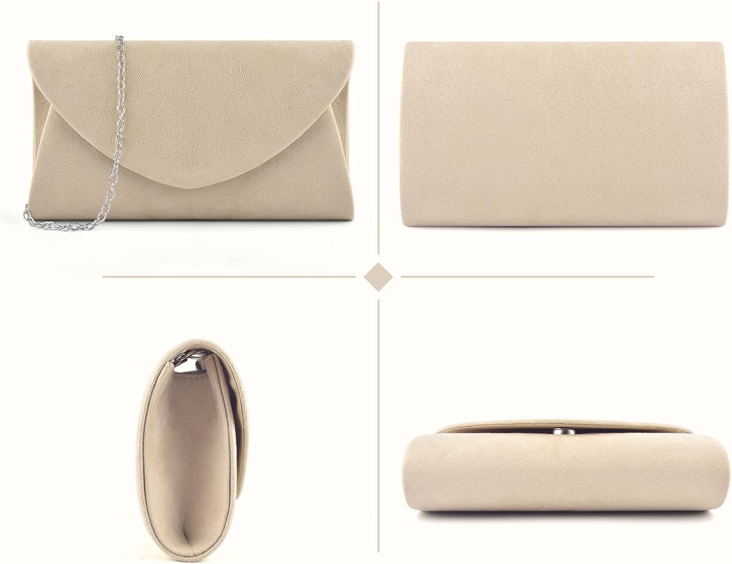 PACETAP Clutch Purses for Women, Handbags with Chain for Women Formal, Evening Bag for Wedding Party Cocktail Prom Dinner - Image 6