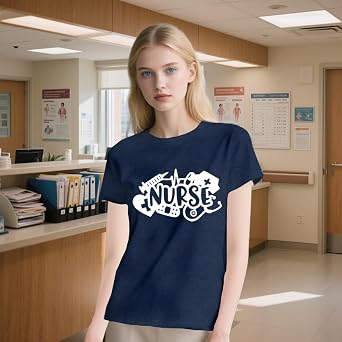 Womens Nurse Shirts School Nurse T-Shirts Nursing Life Tee Tops