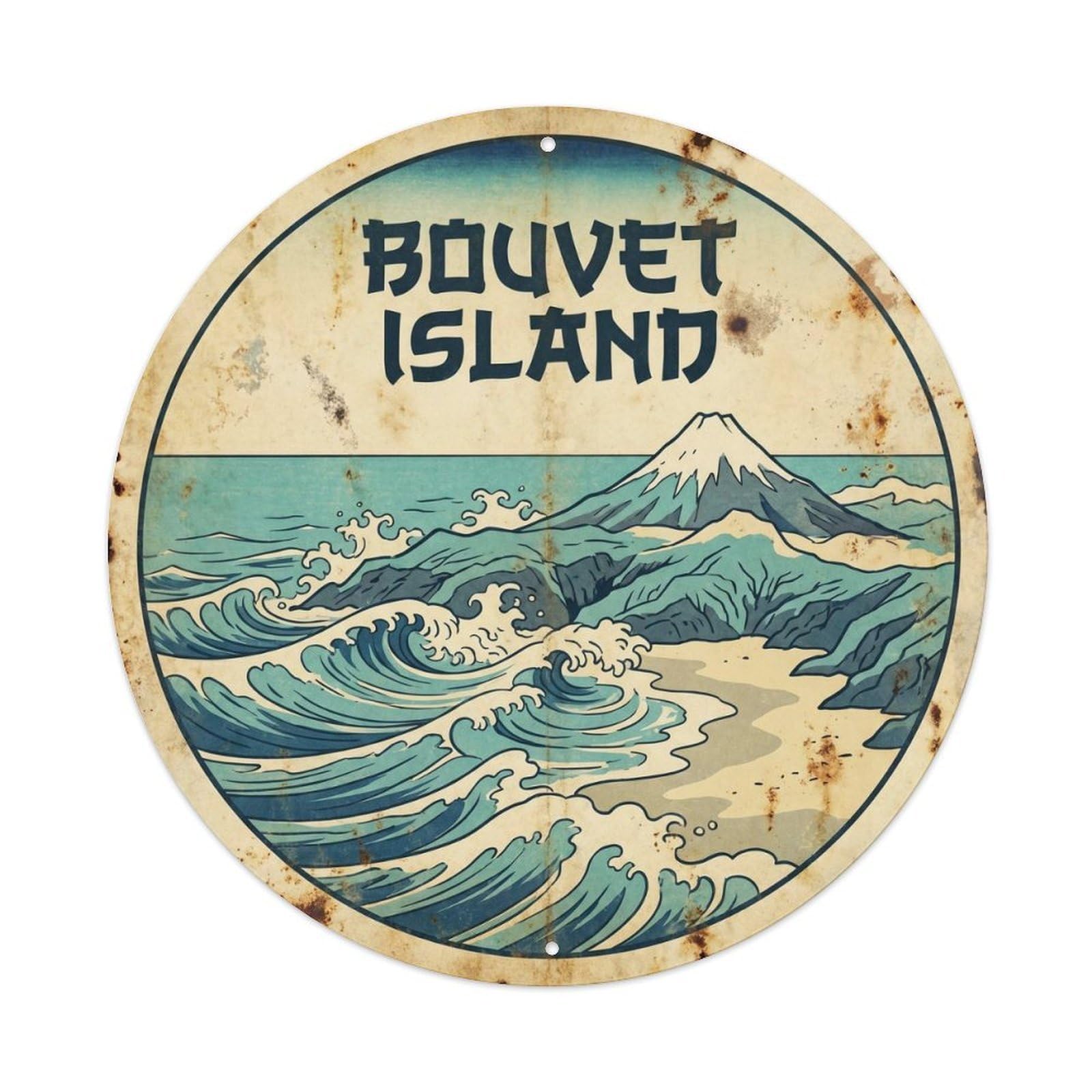Bouvet Island Seabird Classic Illustration Metal Tin Sign