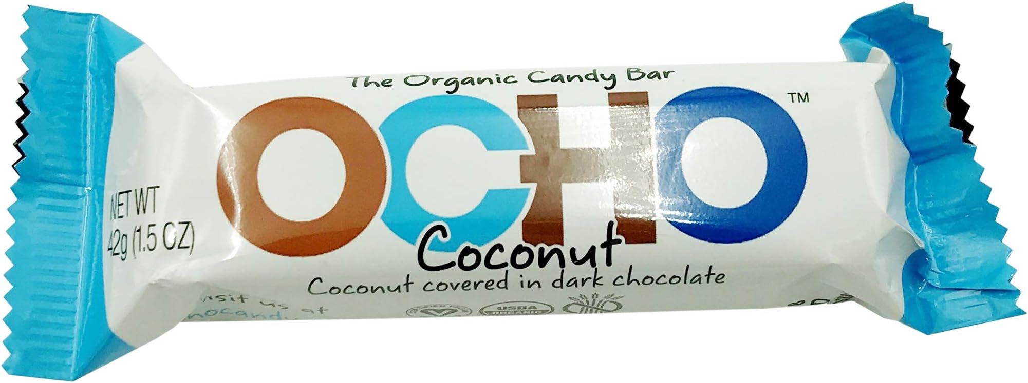 OCHO Candy Organic Candy Bar, Coconut, 1.5 Ounce 1 Pack