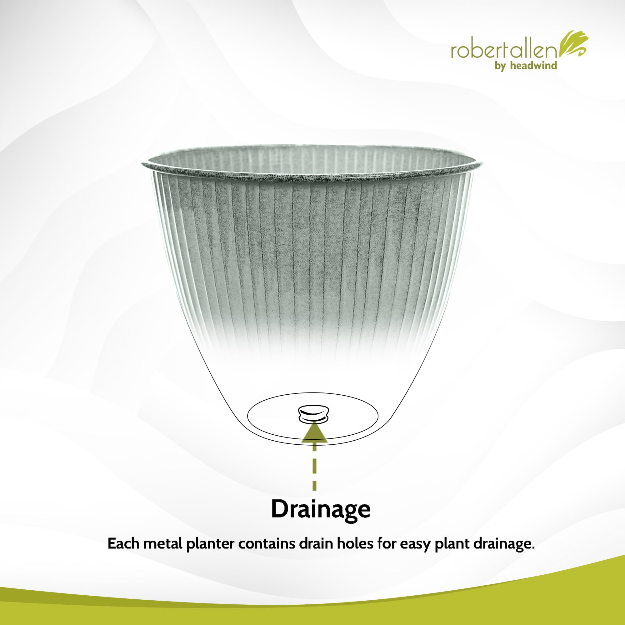 Headwind Robert Allen Sheridan Planter, 8 Inch Size, Spearmint