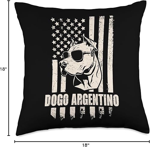 Miniatura 4 de Dogo Argentino Dog Sunglasses Gifts for Men Women Dogo Argentino American Flag USA - Cojín patriótico para amantes de los perros, 18 x 18 pulgadas,