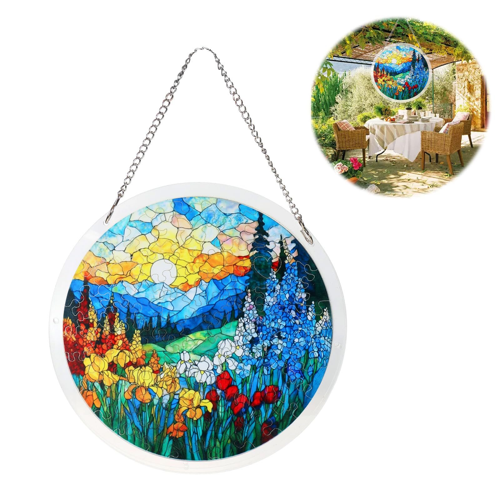 Acrylic Jigsaw Puzzle Suncatcher, Suncatcher Puzzle for Windows