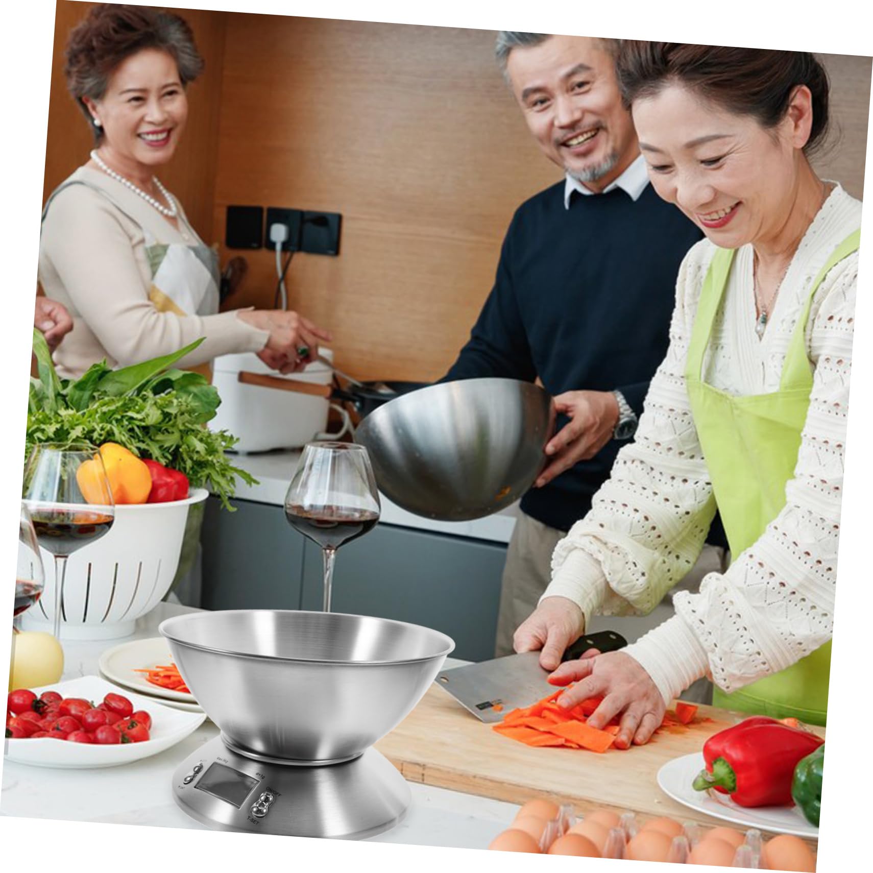 LIFKOME Báscula Digital de Cocina para Alimentos, Acero Inoxidable, 5000g, Uso en Repostería y Preparación de Comidas