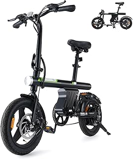 U1 Electric Bike for Adult/Teens,14" Folding Electric Bicycl