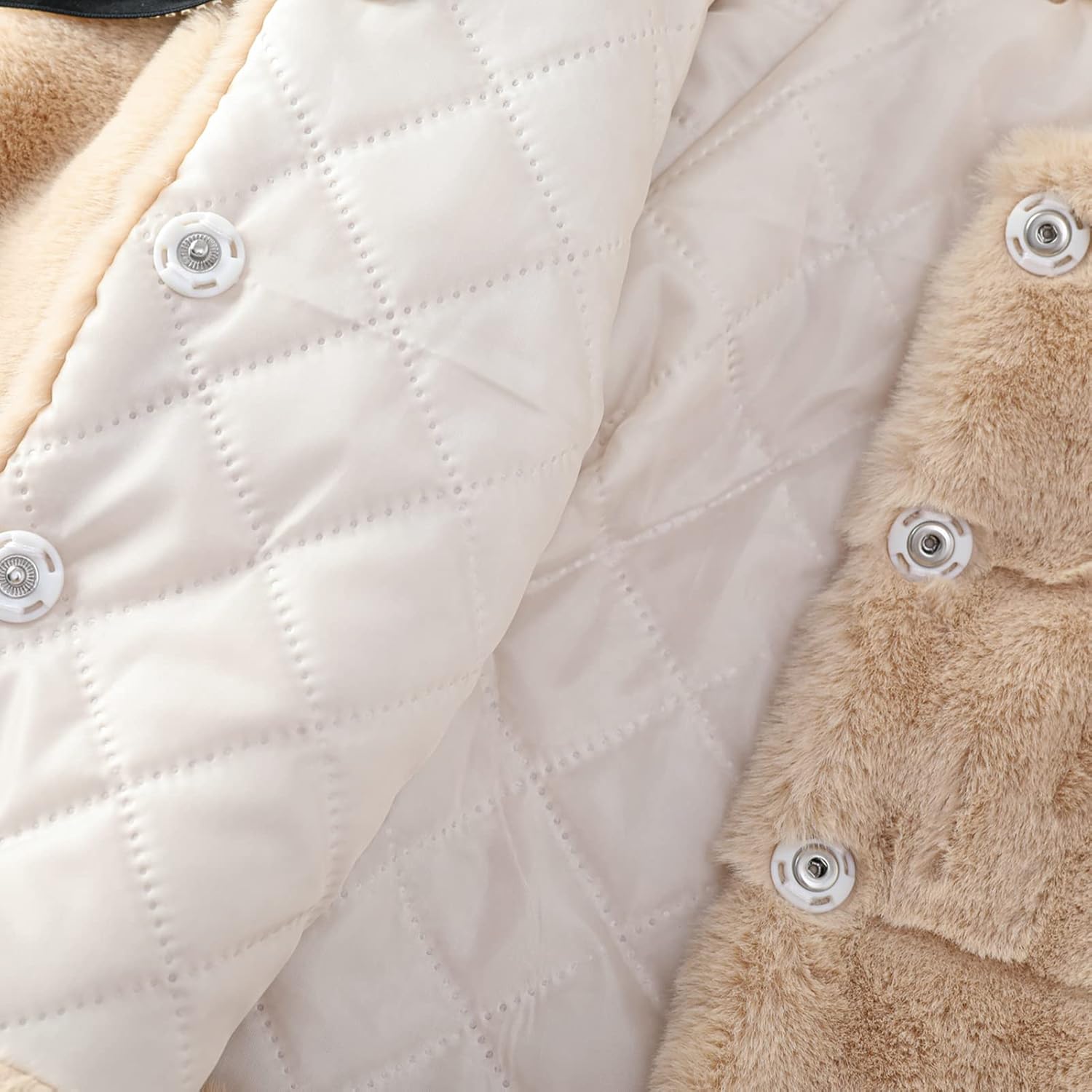 Aivtalk Toddler Girls Winter Fur Coat Cute Thick Jacket Warm Fuzzy Outerwear - Image 2