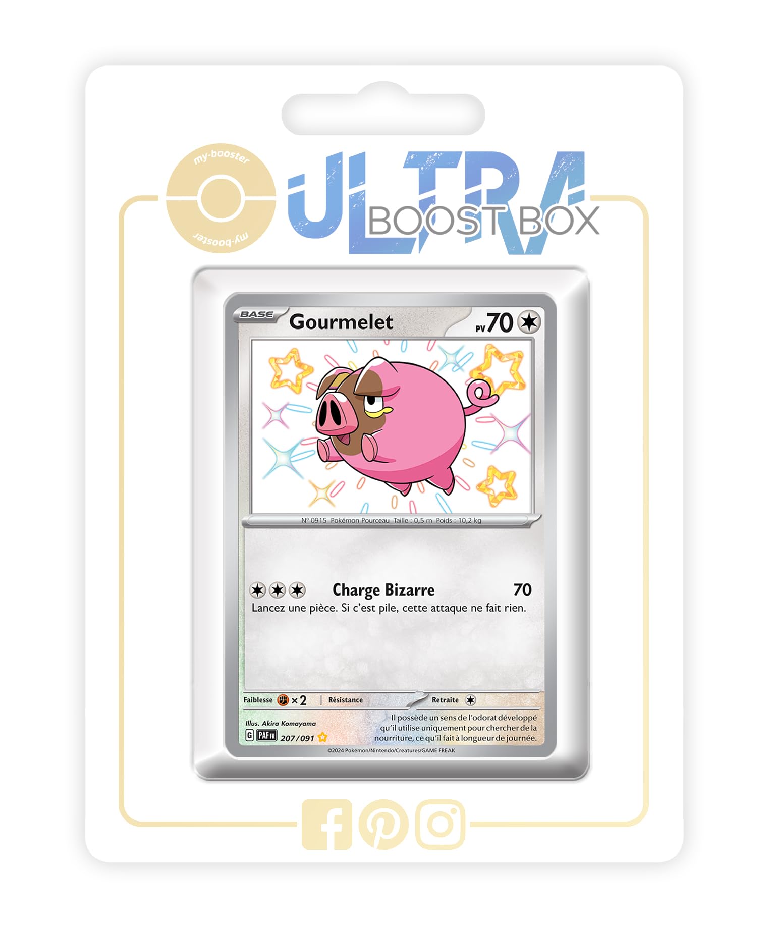 Gourmelet (Lechonk) 207/091 Shiny - 4.5 - Destinées de Paldea Box of 10 Pokemon French Cards