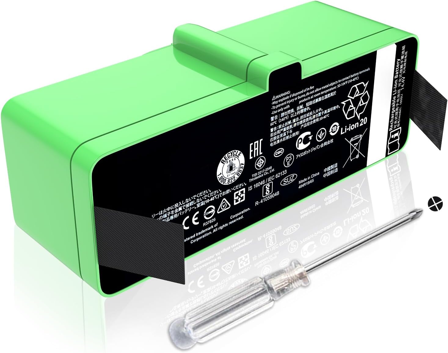 jotact replacement battery for irobot roomba 960 675 965 981 970 965 801 805 850 860 890 891 895 695 690 671 670 compatible with roomba 500 600 700 800 900 series 1800li 4376392 14.4v 1800mah/26wh