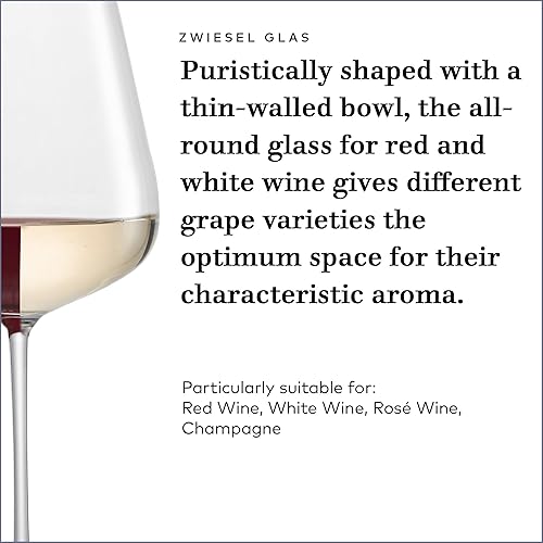 Miniatura 3 de Zwiesel Glas Vervino - Juego de 6 copas de vino para vino tinto, blanco y espumoso, vasos de cristal Tritan aptos para lavavajillas, fabricados en